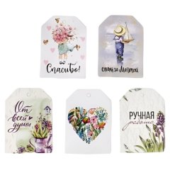 Набор декоративных бирок "Весеннее настроение" 5 шт КУ-676
