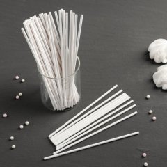Палочки для кейк-попс пластиковые Белые 15 см 100 шт 1416