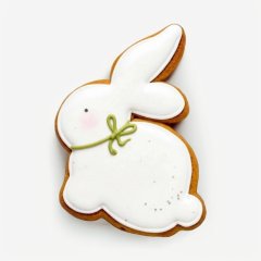 Пряник "Зайка с короткими ушами" 10х7 см П04