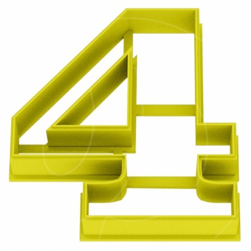 Вырубка пластиковая LUBIMOVA "Цифра 4" LC-00005267