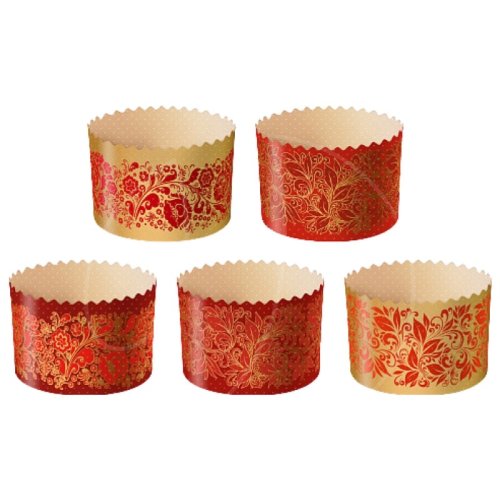 Форма для кулича "Красная Пасха" D90 H90 10 шт pmK9090cKRP