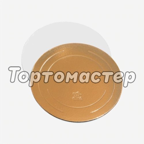 Подложка под торт Золото/Белый 3,2 мм 35 см п 3,2-350 КЗБ	