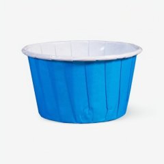 Капсула бумажная с подворотом Синяя D50 H40 1 шт Б-10