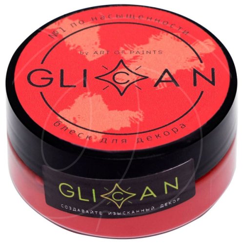 Блеск пищевой GLICAN Диско-красный 10 г 