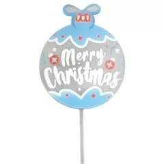 Топпер декоративный акриловый "Новогодний шарик "Merry Christmas"" 