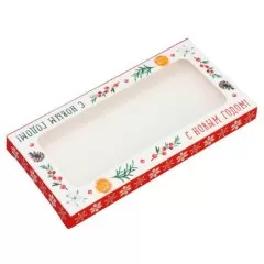 Коробка для шоколадной плитки "С Новым Годом" 17,3х8,8х1,5 см 9692205