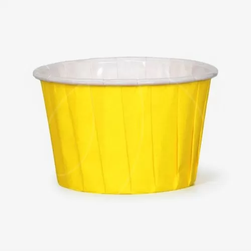 Капсула бумажная с подворотом Жёлтая (с ламинацией) D50 H40 10 шт ForG MUFFIN PRO Y/W 50*40 C     Past FB 50*40 (Yellow)