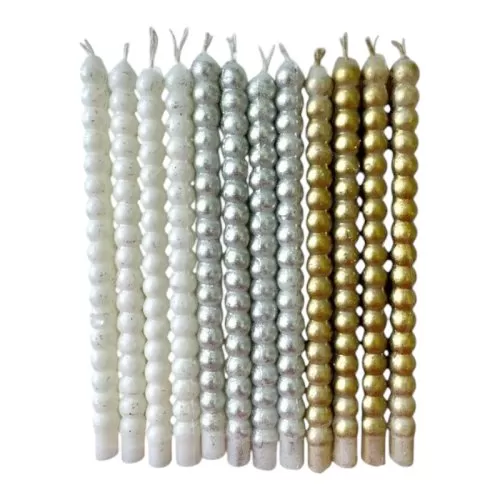 Свечи декоративные для бенто-торта "Блестящие" 12 шт 98