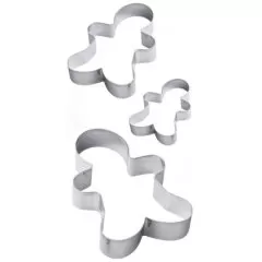 Набор металлических вырубок "Пряничный человечек" 3 шт 10619499