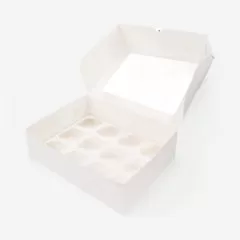 Коробка на 12 капкейков белая ForG MUF 12 PRO I W W
