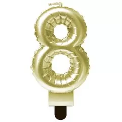 Свеча декоративная Цифра "8" Шар Золото 622095-8	