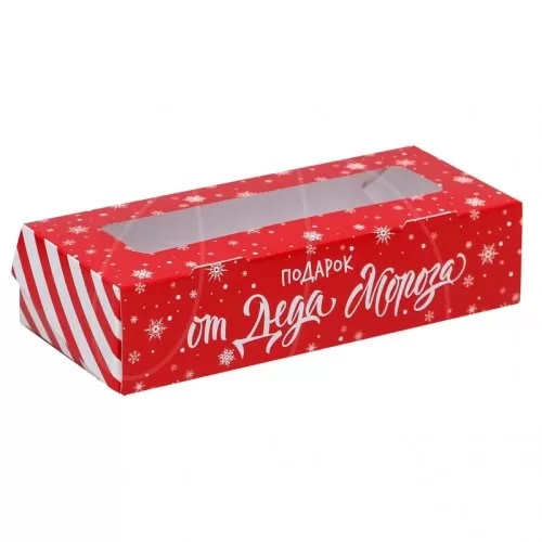 Коробка для сладостей "Подарок от Деда Мороза" 17х7х4 см 5097352