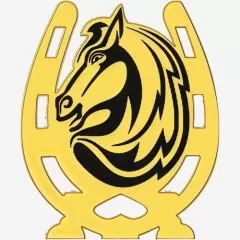 Набор топперов декоративных акриловых "Подкова" Золото 3,5х4 см 4 шт ТСК220