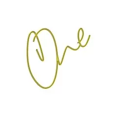 Топпер декоративный акриловый "One" Золото 10х9 см ТСК370