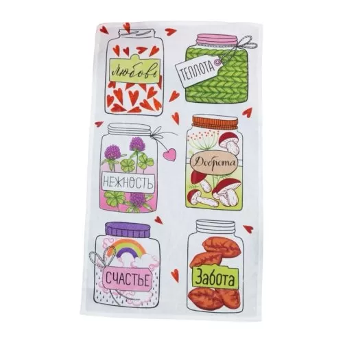 Полотенце кухонное Хлопок "Любовь" 34х60 см 4122667