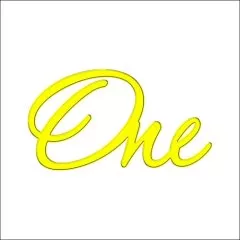 Топпер декоративный акриловый "One" Золото 10х5,5 см ТСК49