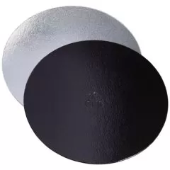 Подложка под торт Чёрная/Серебро 1,5 мм 30 см ForG BASE 1,5 B/S D 300 S