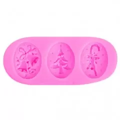 Молд силиконовый "Эмблемы новогодние" 2389085