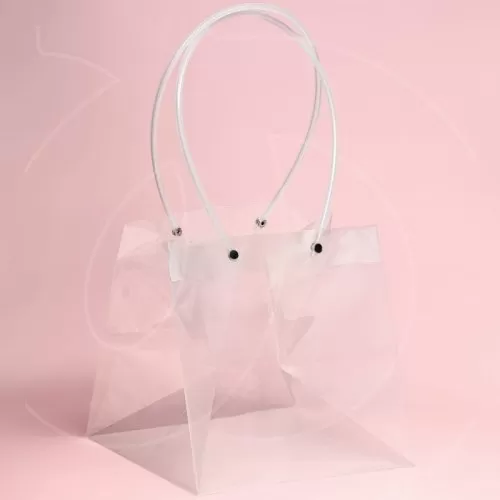 Пакет прозрачный с ручками 22х22х22 см 