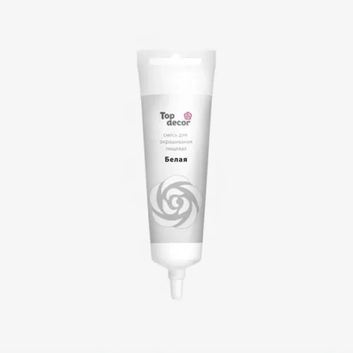 Краситель пищевой гелевый водорастворимый Top Decor "Белый" 100 г hk30409