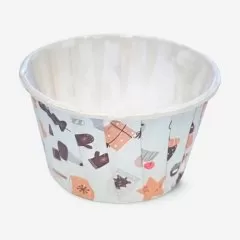 Капсула бумажная с подворотом "Зима" D50 H40 1 шт Б-71	