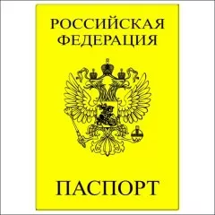 Топпер декоративный акриловый "Паспорт" Золото 8,7х12,5 см ТСК128