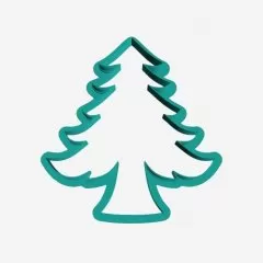 Вырубка пластиковая LUBIMOVA "Рождественская ёлочка №3" 9 см LC-00007389