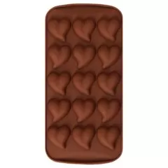 Форма силиконовая для шоколада "Сердце с хвостиком" 15 шт 2854631
