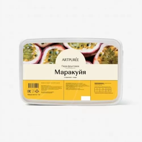 Пюре замороженное ARTPUREE Маракуйя с косточкой 1 кг 4670134851494